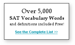 Over 5,000 SAT words included free with StudyMinder Flash Cards!