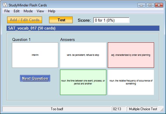 Multiple Choice Test